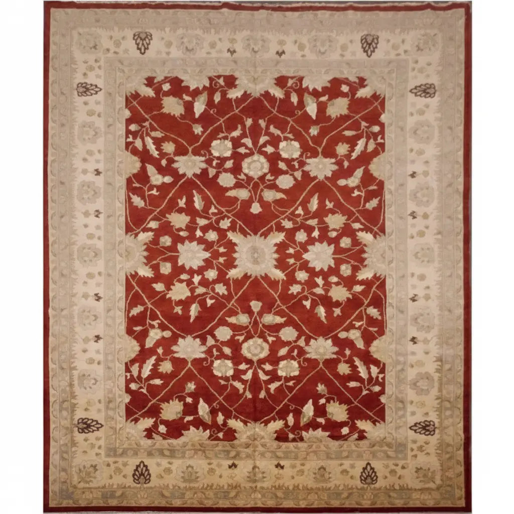 One Of The Kind Afghani Hand-Knotted Rug 13'04" x 10'05" zandirugs